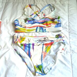 CALIA Colorful Abstract Bikini Set